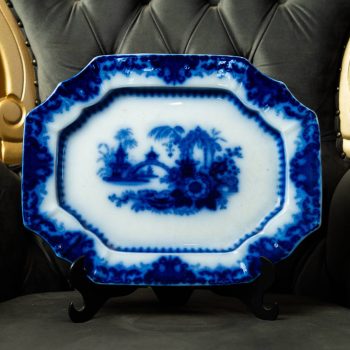 Borrão - Porcelana Azul e Branco — Estilo Vitoriano, Século XIX